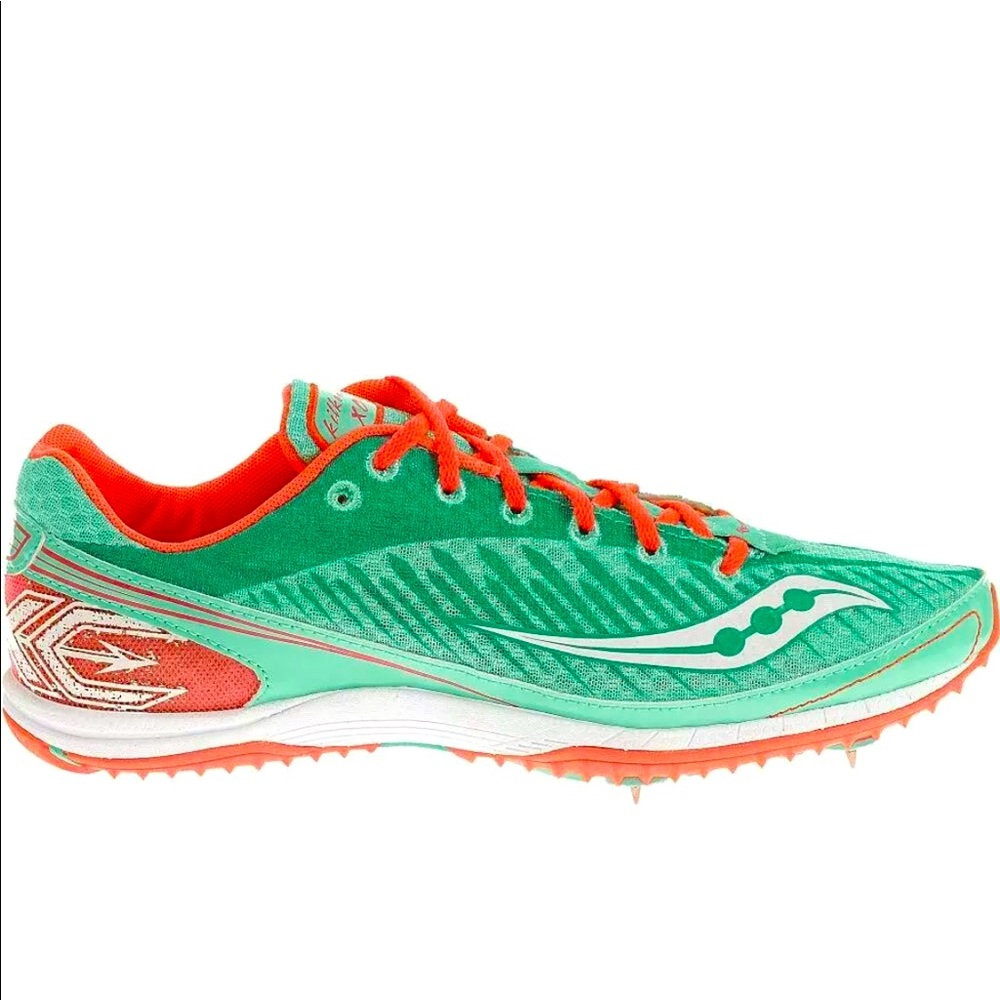Saucony Women's Kilkenny XC5 Spike 8.5 Aqua Coral